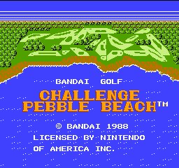 Bandai Golf - Challenge Pebble Beach Title Screen